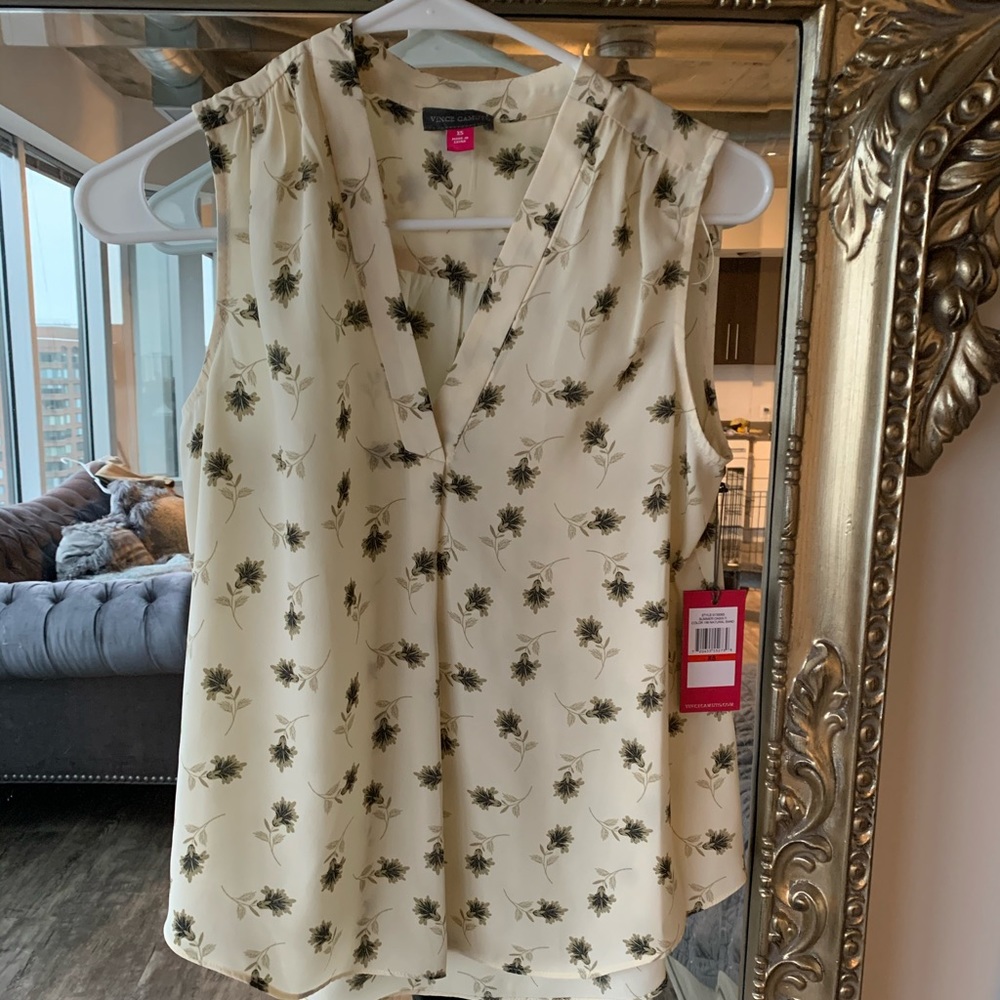 Vintage style floral blouse tank